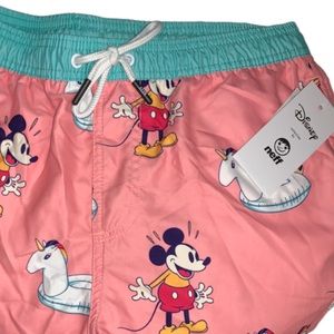 MENS NEFF DISNEY MICKEY MOUSE DRAWSTRING SWIM BOARD SHORTS